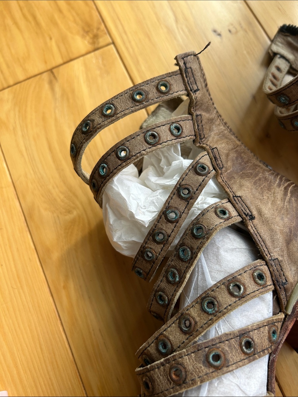 Freebird by Steven Brown Multi-Strap Studded High Heels - Picture 6 of 8